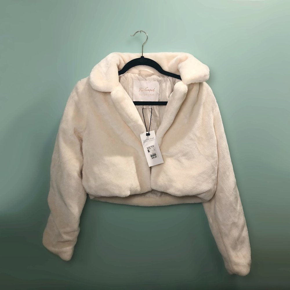 Revamped Outerwear White Fluffy Coat/Jacket (NWT)